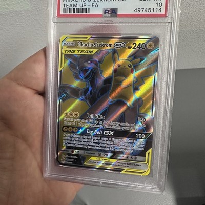 Pokemon Pikachu & Zekrom GX Tag Team (Full Art) 162/181 Sm-Team Up