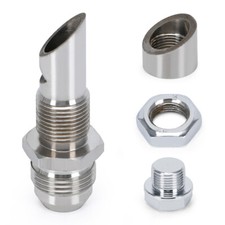 Universal SS Exhaust Vacuum Scavenger Crank Case Vent CCV Kit Catch Can Vent