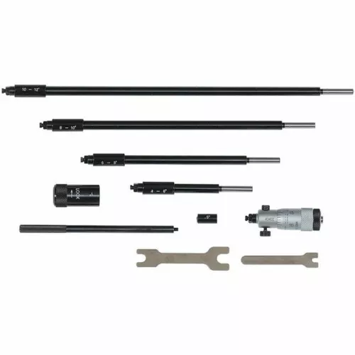 Mitutoyo 141-233 2"-12" Interchangeable Rod Type Inside Micrometer Set