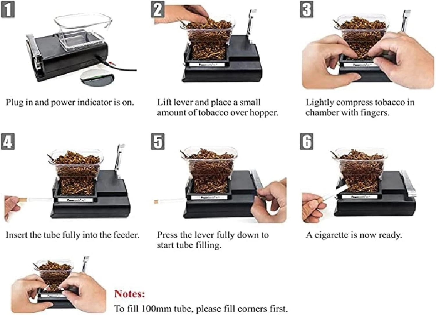Electric Cigarette Injector 100mm Size tubes Cigarette Rolling Machine -Kashmir - product detail image 4