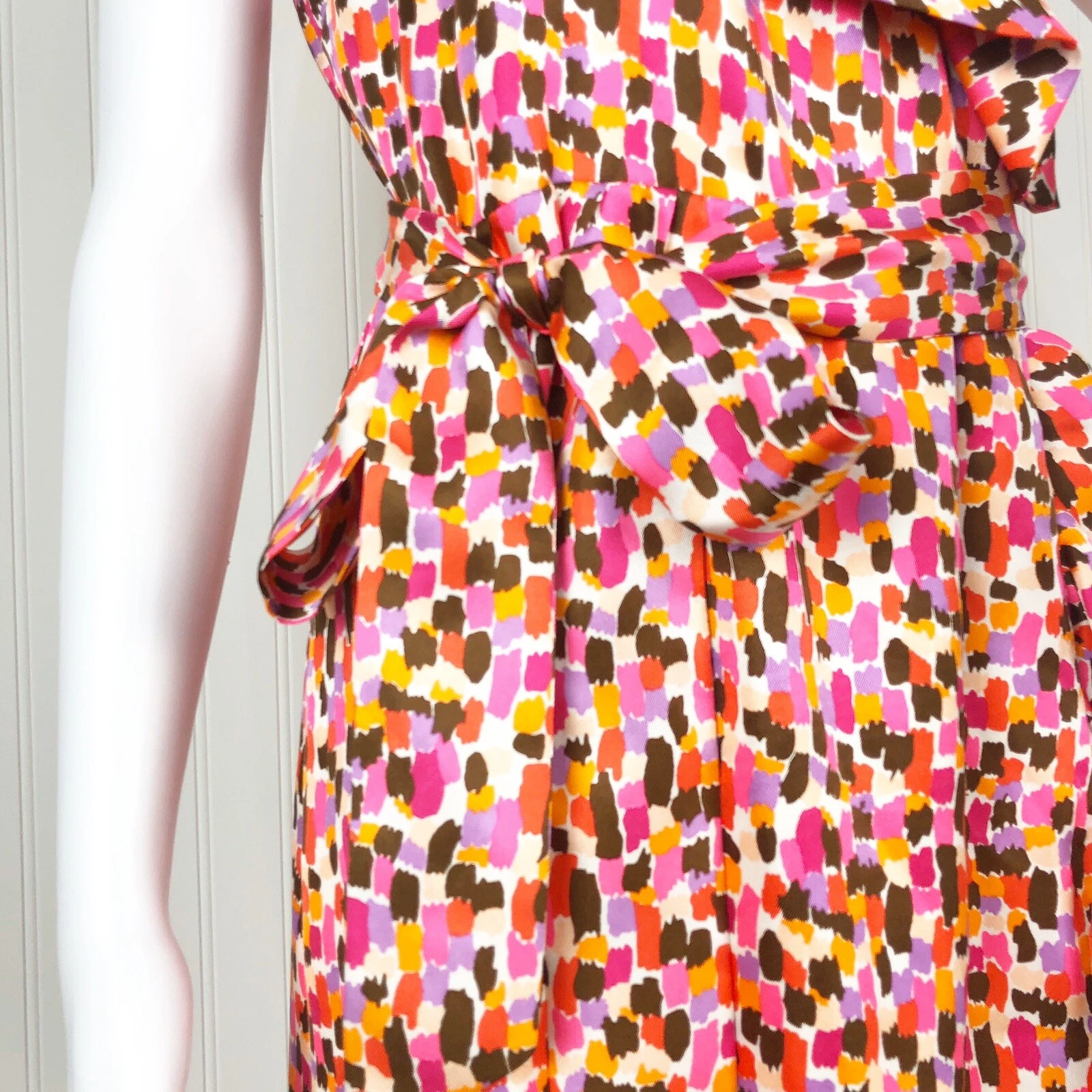 Abito donna Kate Spade Aubrey 100% seta avvolgente taglia 6