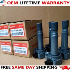 4PCS OEM 30520-RNA-A01 UF582 IGNITION COIL For 2006-2011 CIVIC 1.8L Genuine US