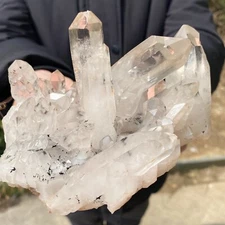 1.54LB Natural white crystal cluster point mineral specimen Chakras Healing