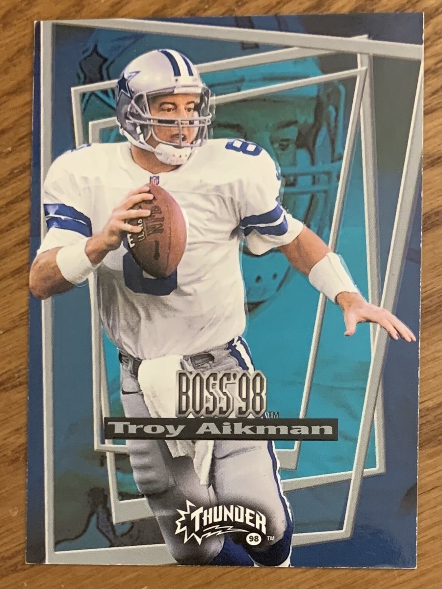 rare troy aikman cards TROY AIKMAN, RARE 1998 SKYBOX THUNDER CARD, FOOTBALL STAR !