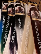 6 Piece Synthetic Prestrerched Hair Braiding Lot  26 Inches