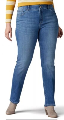 Lee Women's Plus Size 24W Petite Relaxed Fit All Day Straight Leg