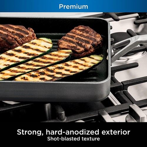 Ninja Foodi NeverStick Premium 11-Inch Square Grill Pan Hard-Anodized New C30528 - Bild 5 von 6