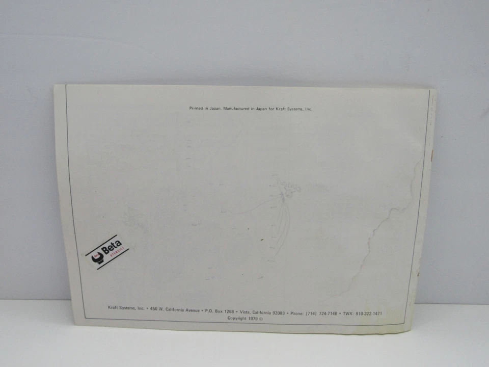 Vintage Rc / Kraft / Eleck Rider 1/6 Motorcycle Instruction Manual -Q - Image 4 of 4