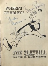 Ray Bolger Signed WHERE’S CHARLEY Broadway Playbill RARE! Wizard Of Oz