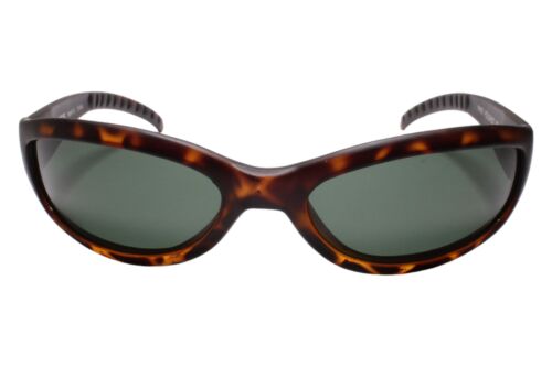 Deadstock Wraparound Sport Style Matte Tortoise Sunglasses Contoured Frame - Picture 3 of 3