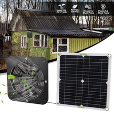 Solar Powered Attic Ventilator Gable Roof Vent Fan w/ Waterproof 20W Solar Panel