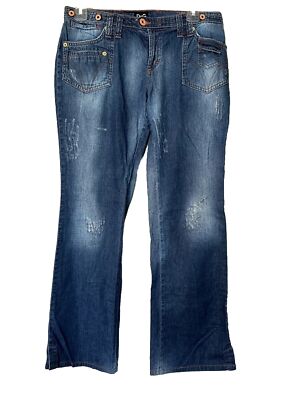 Y2K Dolce&Gabbana Denim Jeans D&G Flare Low Rise Distressed Women