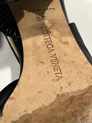 BOTTEGA VENETA ALMOND TOE SLINGBACK SANDALS SIZE 36 | eBay