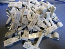 80 – Plastic Coated Pin Security Seals Bolt Seals. New – Out of the original Box