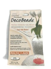 Crystal Accents Deco Beads Vase Filler - Water Storing Gel Beads - Pearl