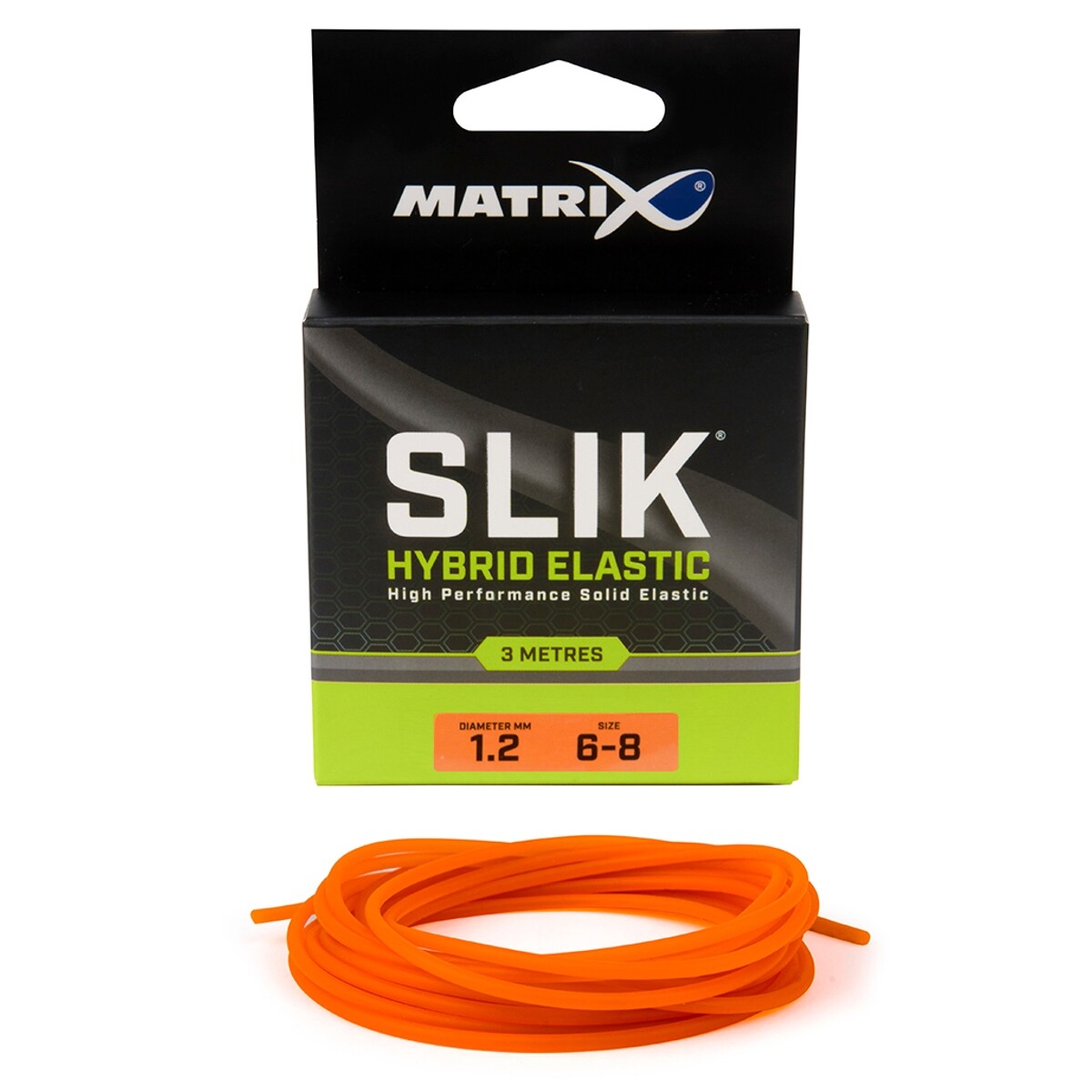Matrix Slik Hybrid Pole Elastic Size 6-8 1.2mm Orange Extremely Durable 3m