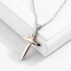 Damen Kreuz Halskette Edelstahl Jesus Relief Ankerkette Gold Silber Rosegold