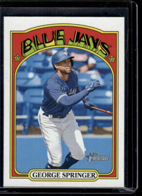 2021 Topps Heritage High Number Action Variation George Springer Blue Jays SP