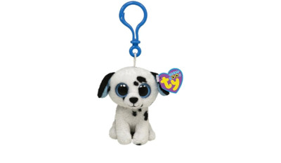 Ty Beanie Boos   FETCH THE DOG 4'' Key Clip New MWMT's