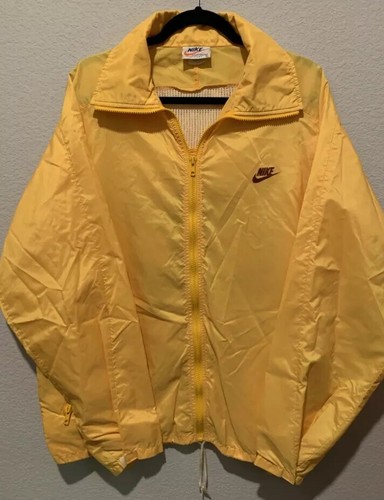 VTG Nike Western Michigan Windbreaker Jacket Yellow XL 70s 80s OG SMU Track USA - Picture 3 of 9