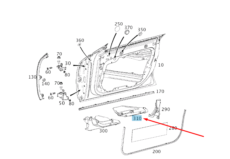 MERCEDES-BENZ CLS C257 Türverstrebung vorne links Mitte A2577226500