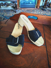 Softclox 39 damen Holzclogs Samtleder