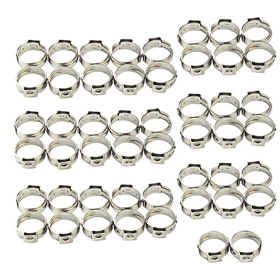 1/2 inch PEX Stainless Steel Clamp Cinch Rings Crimp Pinch Fitting 50 pcs