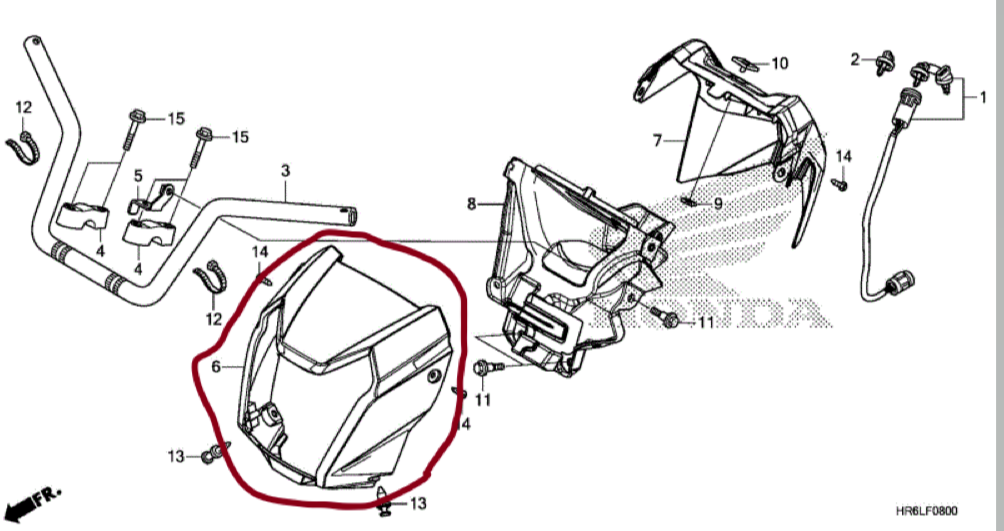 HONDA FOREMAN RUBICON TRX 500 SHALE BLUE HEADLIGHT COVER,HOUSING
