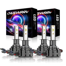 4X H1 + H1 Super Bright LED Headlight High Low Beam Combo Bulbs Kit 6500K White