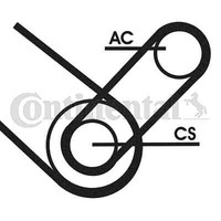 Continental Ctam 4PK874 Elast T1 V-Ribbed Belt Set For Fiat