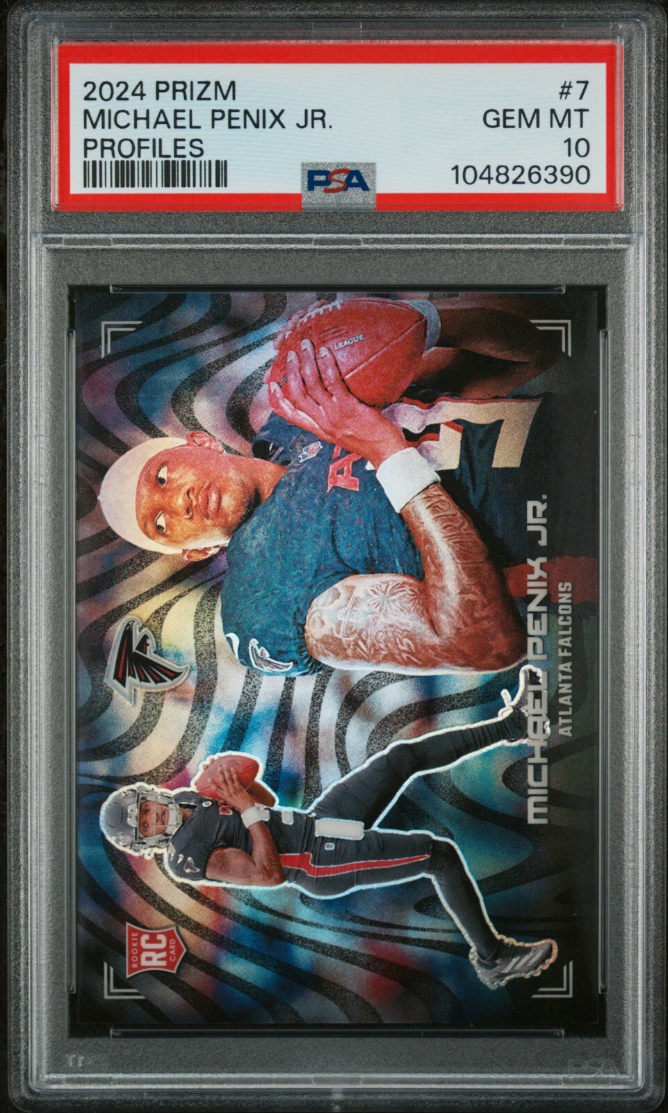 2024 Prizm Michael Penix Jr. Profiles Rookie Card #7 PSA GEM MT 10 Falcons