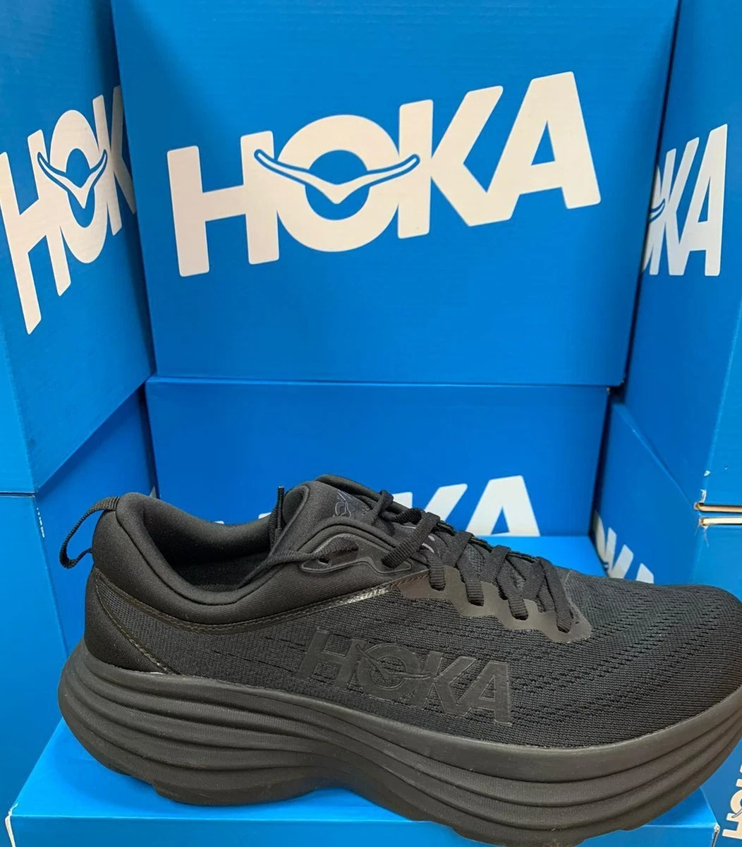 Bondi 8 Hoka One One Black Regular D Running and Jogging Shoes