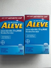 TWO: Aleve Soft Grip Arthritis Cap-50 Caplets-Exp: 06/27