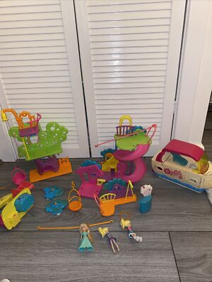 Polly Pocket Spielhaus Partyboot und einige extra Sets