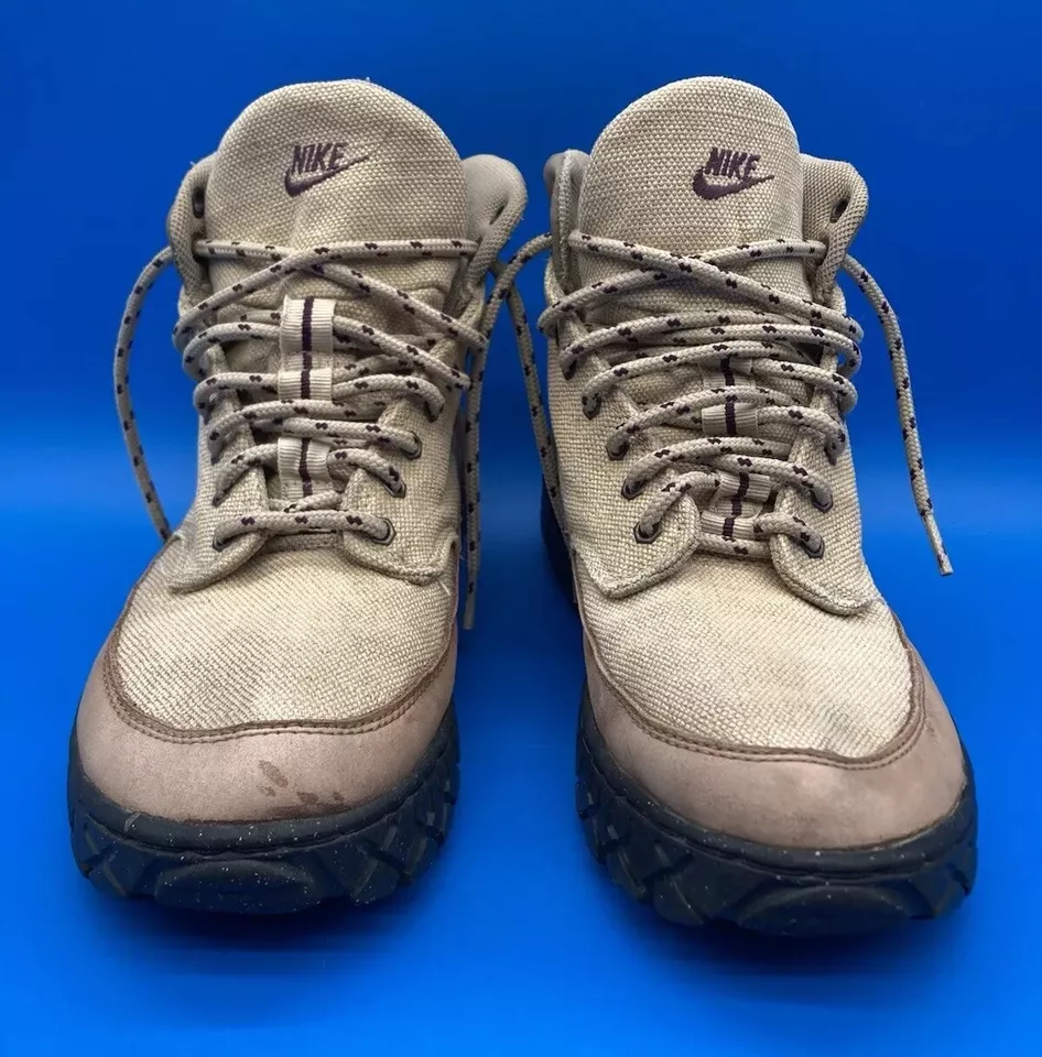 De Colección Nike Para Mujer US 9 Zion ACG Mid Botas de Senderismo Beige Con Cordones 185066 Foto 2 de 4