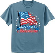 Proud to be American Flag T-shirt USA Pride Americana Mens Graphic Tee