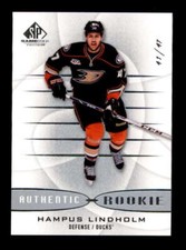 HAMPUS LINDHOLM 2013/14 SP GAME USED #106 AUTHENTIC ROOKIE RC #41/47 BF5264