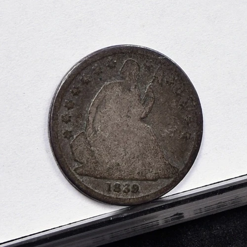 1839-O Liberty Seated Dime - AG Details, Dark (#59404-L)