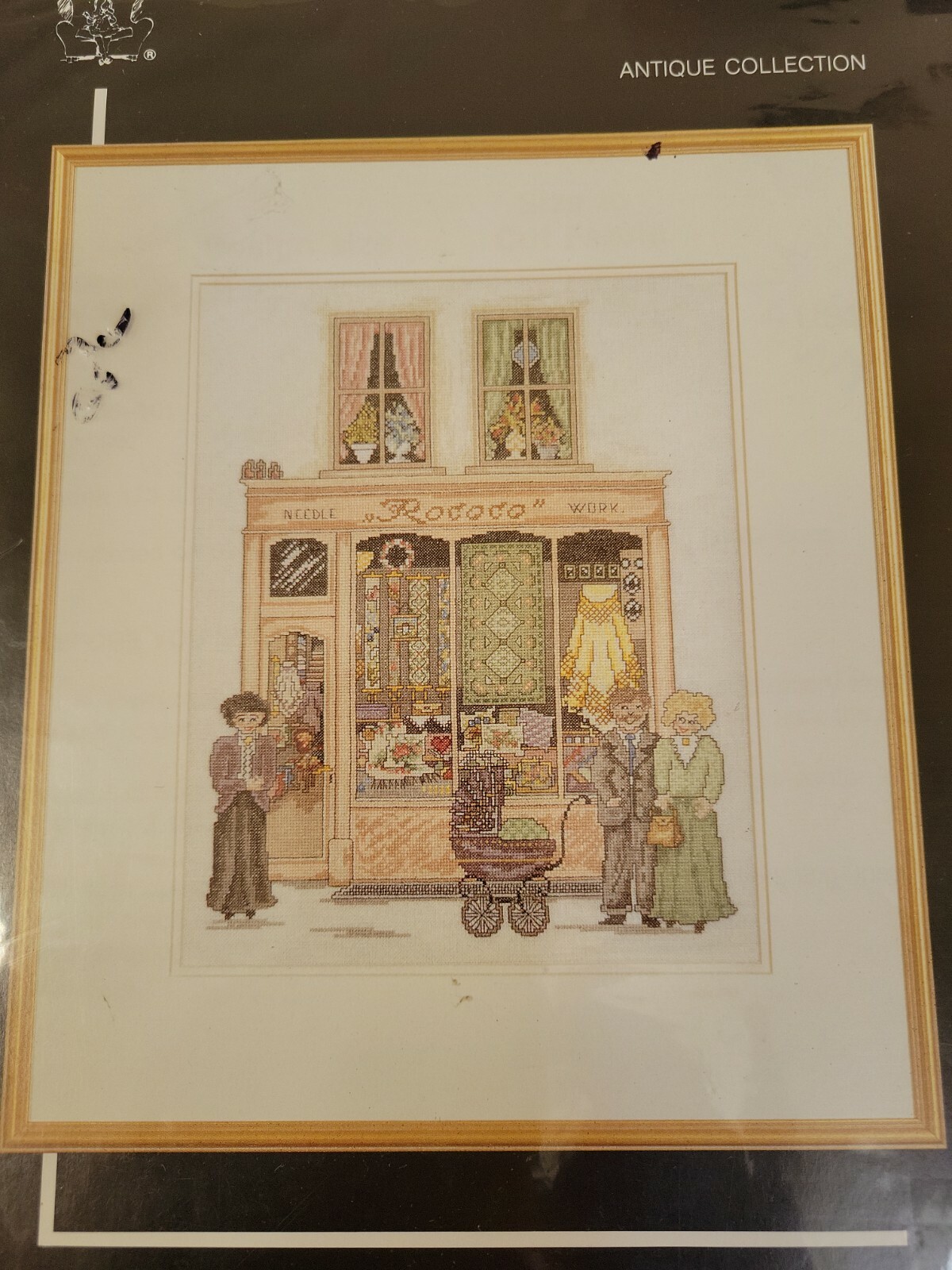 Permin of Copenhagen Danish Art Needlework Cross Stitch Rococo Antique