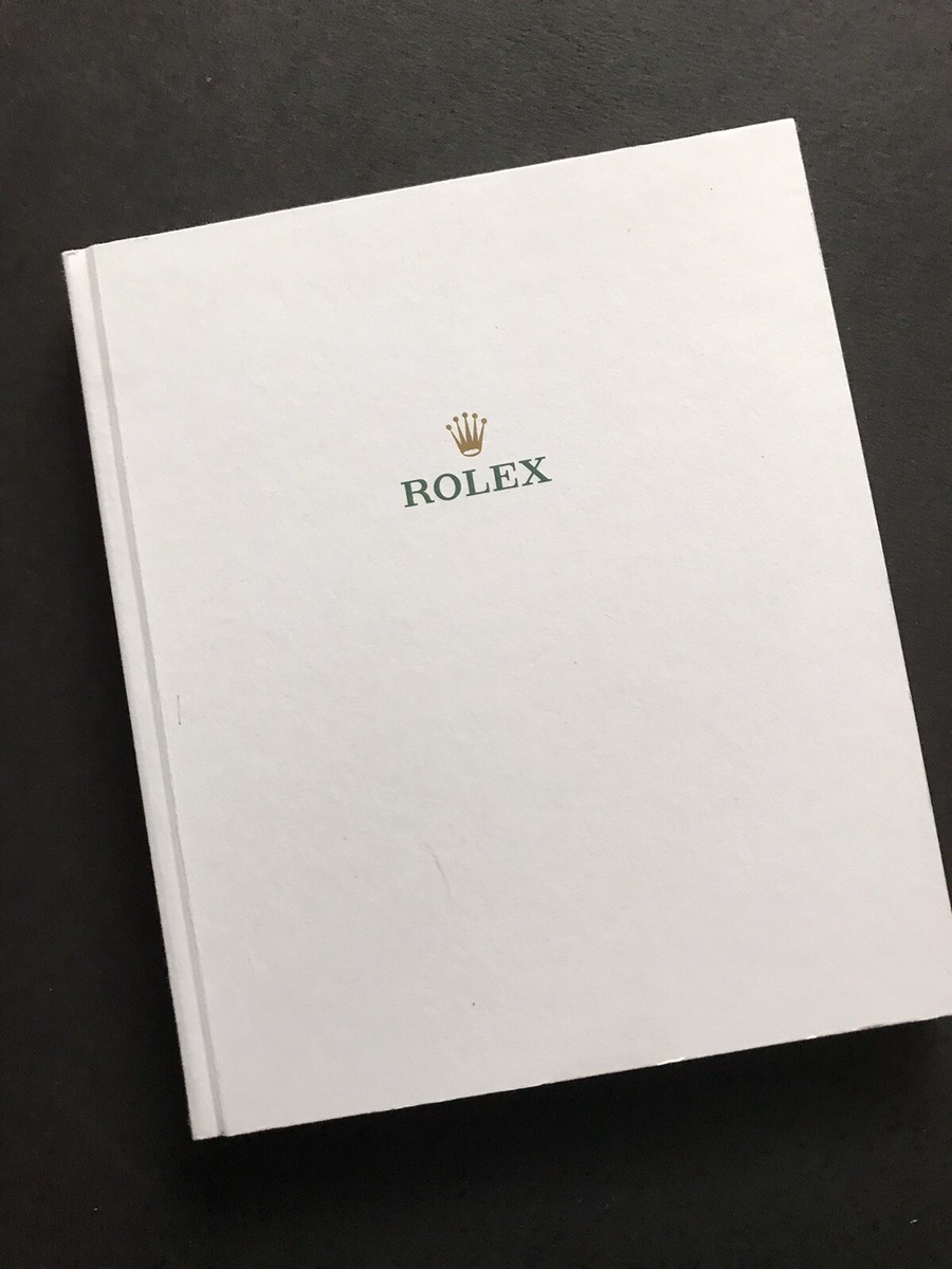 Rolex Watch Catalog Hardcover White 84 Pages HTF Roger Federer