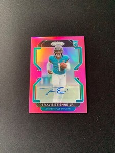 2021 Panini Prizm Travis Etienne Jr. RC Pink Rookie Auto #344 Jaguars SSP