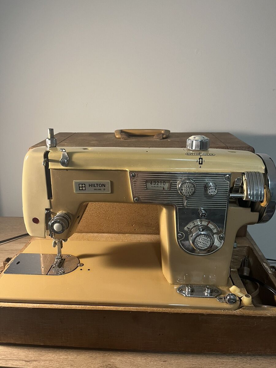 Hilton Deluxe Vintage Sewing Machine With Hard Case | eBay Hilton Deluxe Vintage Sewing Machine With Hard Case | eBay