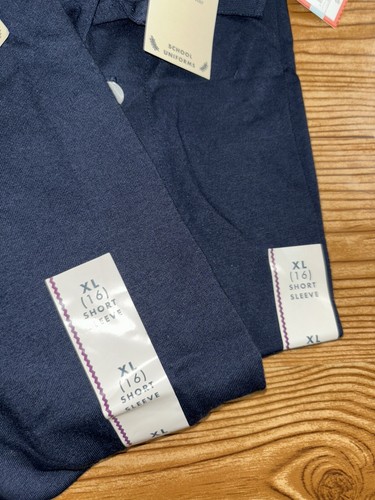 LOT OF 3 Cat & Jack Boys Blue Polo School Uniform Size XL 16(2), L (12-14) NWT - Picture 4 of 7