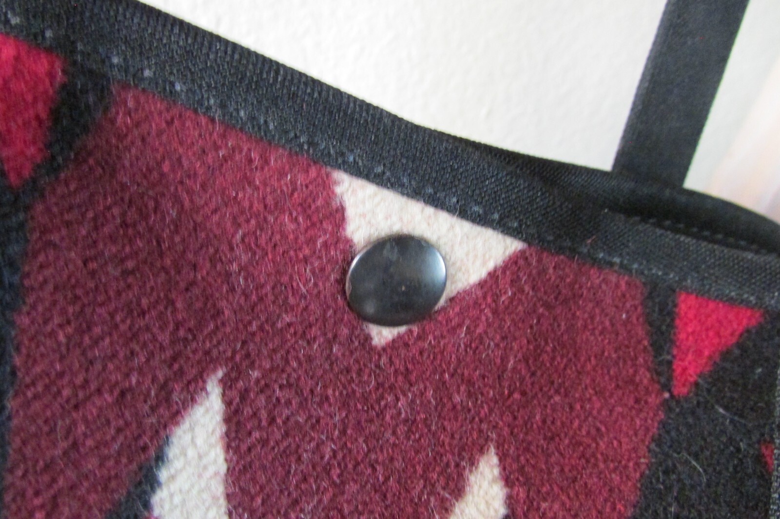 VINTAGE PENDLETON BLACK CANVAS MULTI NATIVE WOOLE… - image 10