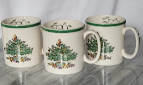 Spode Christmas Tree Coffee Tea Mugs S3324-A1 Set of 3