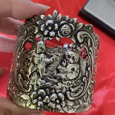 Antique Roccoco GERMAN HANAU Kiddush  Demitasse 800 SILVER Crown Mark 76g