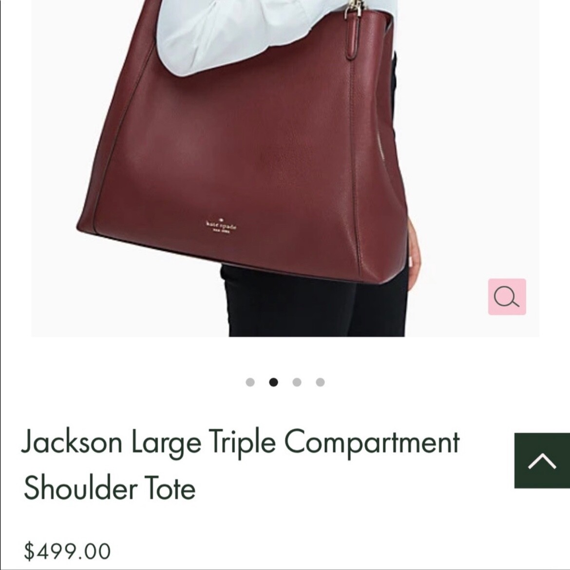 Jackson Large Triple Compartment Shoulder Tote Kate Spade Burgundy | eBay