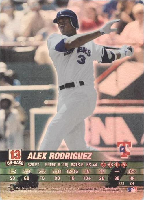 2004 MLB Showdown - Alex Rodriguez #333 - 1 of 1