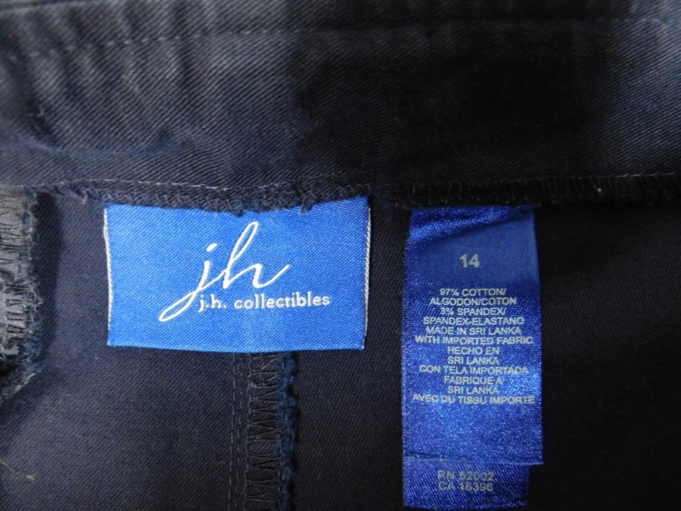 Pantalones de mujer JH Collectibles 14 azul recto elástico Foto 4 de 4