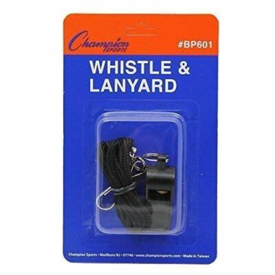 Champion Sports Plastic Whistle and Lanyard Toys & Games Physical Education Chsb
